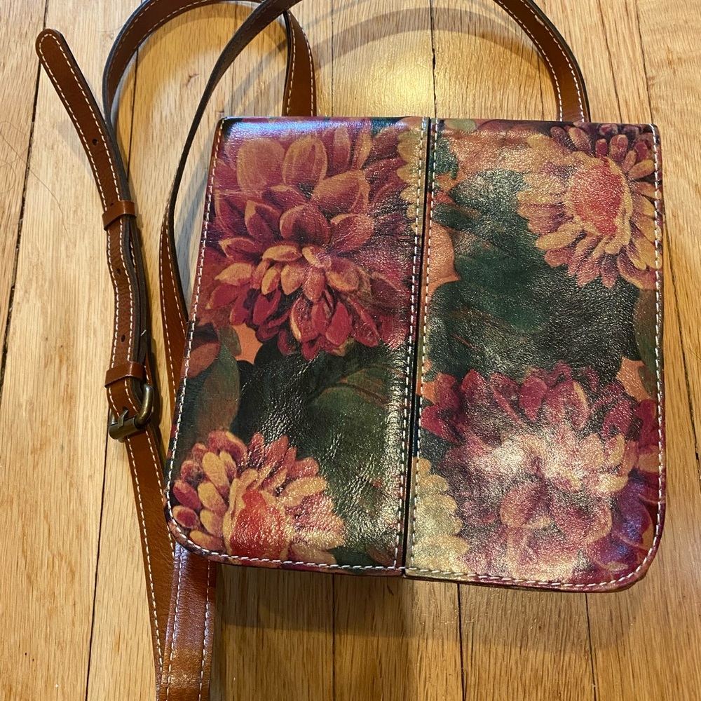 Patricia Nash Floral Leather Crossbody